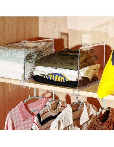 Divisores de Estante Acrílicos Celesterra 8 Unidades Ajustables