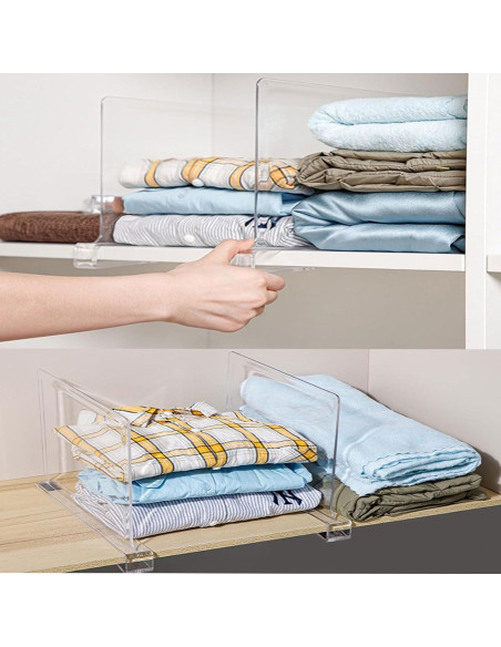 Divisores de Estante Acrílicos Celesterra 8 Unidades Ajustables