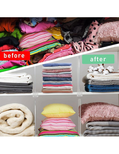 Divisores de Estante Acrílicos Celesterra 8 Unidades Ajustables