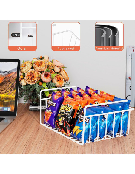 Cesta de Almacenamiento Bajo Estante SUFAUY 4 PCS Blanca