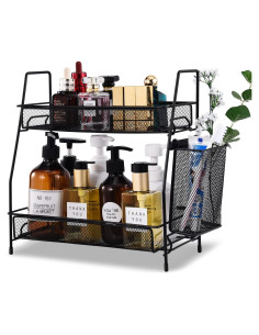 Organizador de Encimera LEMIKKLE Negro 2 Niveles 34 cm