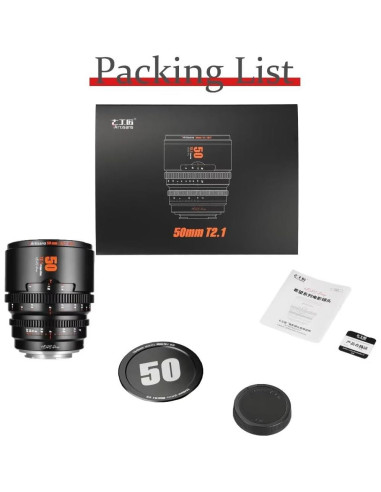 Lente de Cine 7artisans T2.1 50mm para Fuji X APS-C