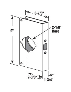 Placa de Refuerzo de Cerradura Prime-Line U 9569 Latón Antiguo 2