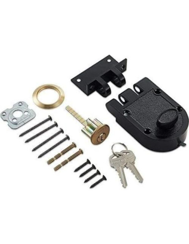 Cerradura de Doble Cilindro SUMBIN con Llave - Negro