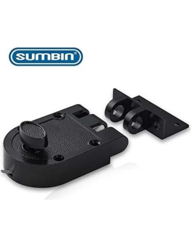 Cerradura de Doble Cilindro SUMBIN con Llave - Negro