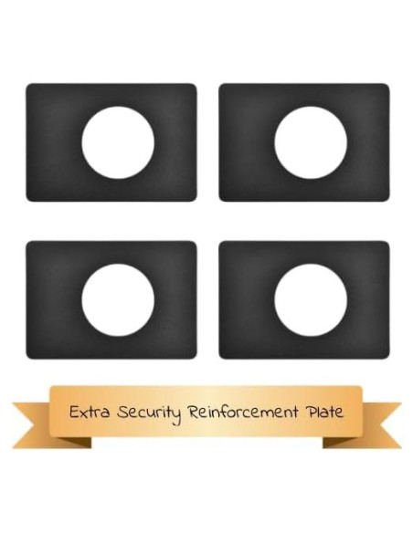 Placa de refuerzo de cerradura de puerta SUMBIN 4 piezas acero inoxidable