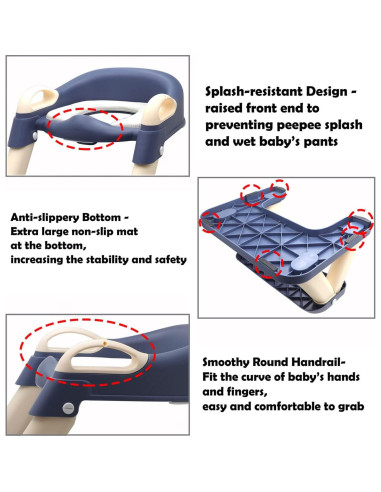 Silla de Entrenamiento para Baño HTTMT Gris Ajustable