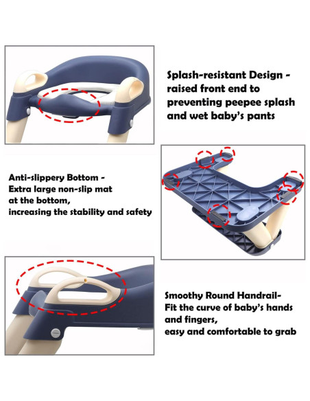 Silla de Entrenamiento para Baño HTTMT Gris Ajustable