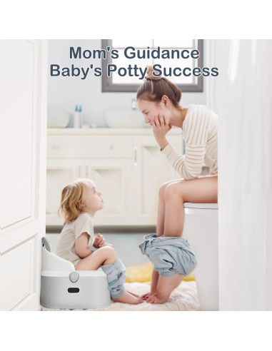 Inodoro de Entrenamiento 3 en 1 CheerTry Gris con Escalón