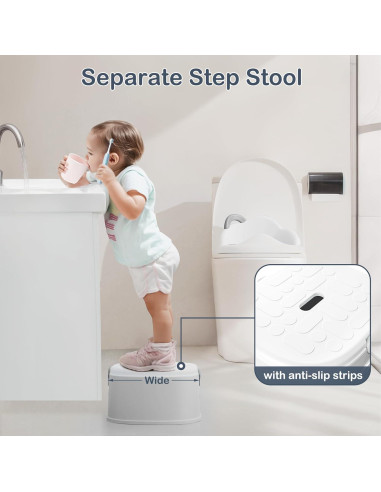 Inodoro de Entrenamiento 3 en 1 CheerTry Gris con Escalón