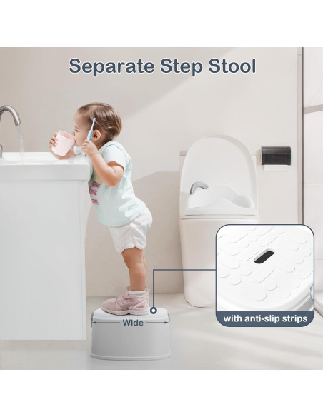 Inodoro de Entrenamiento 3 en 1 CheerTry Gris con Escalón Inodoro de Entrenamiento 3 en 1 CheerTry Gris con Escalón