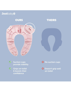 Asiento de Baño Plegable Jool Baby Rosa para Niños 2