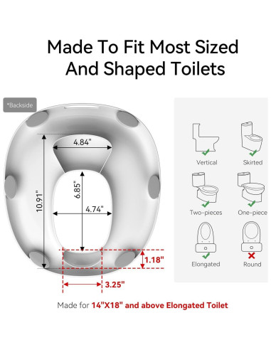 Asiento de Entrenamiento para Baño R&T Niños Ovalado Antideslizante