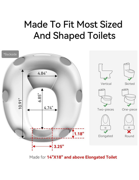 Asiento de Entrenamiento para Baño R&T Niños Ovalado Antideslizante