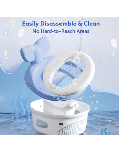 Inodoro de Entrenamiento 3 en 1 Aimsnk Azul con Escalón 2