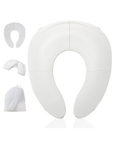 Asiento de inodoro portátil Funbliss para niños blanco