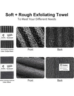 Toalla Exfoliante Yiclick 2 Pack - Fregadora de Espalda 101 cm 2