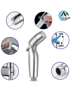 Cabezal de Rociador Dual AVAbay Cromado para Bidet y Mascotas 2