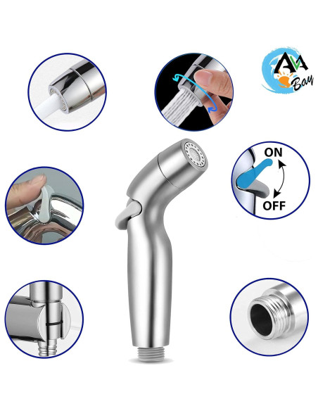 Cabezal de Rociador Dual AVAbay Cromado para Bidet y Mascotas