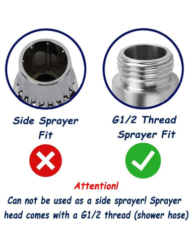 Cabezal de Rociador Dual AVAbay Cromado para Bidet y Mascotas