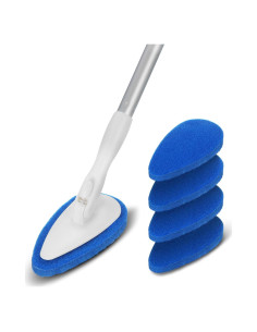 Cepillo de limpieza con mango largo Qaestfy 130 cm 5 almohadillas