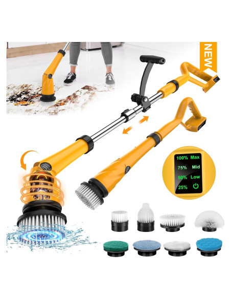 Limpiador eléctrico Dewalt 20V 1500 RPM con 8 cepillos