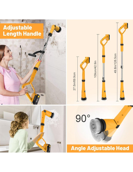 Limpiador eléctrico Dewalt 20V 1500 RPM con 8 cepillos