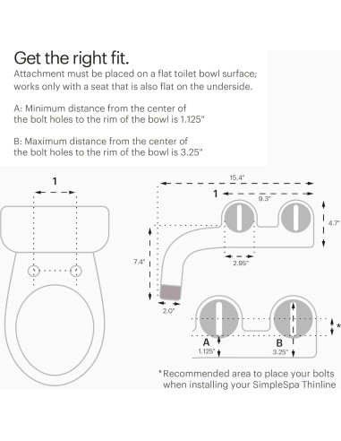 Bidet Brondell SimpleSpa SS-150 Agua Fresca No Eléctrico