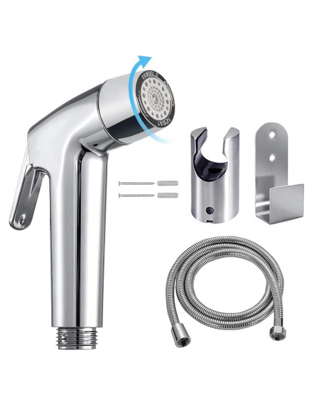 Rociador de Bidet de Mano ABSOK con Manguera 150 cm y Soporte Rociador de Bidet de Mano ABSOK con Manguera 150 cm y Soporte
