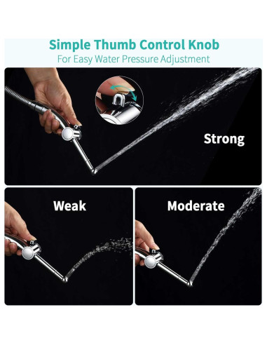 Rociador de Bidet Manual Barrock Cromo 7 Orificios