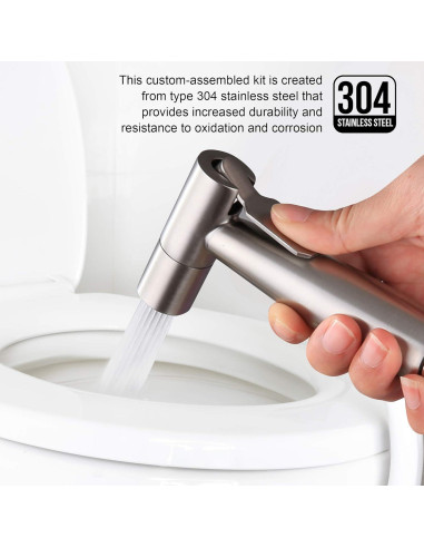 Rociador de Bidet Droiee Acero Inoxidable 1.2m Ajustable