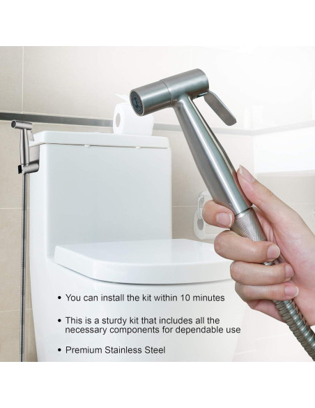 Rociador de Bidet Droiee Acero Inoxidable 1.2m Ajustable