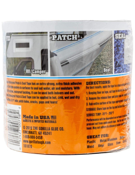 Cinta Impermeable Gorilla Patch & Seal 10 m Blanca