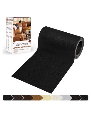 Parche de Reparación de Cuero KING MOUNTAIN 10,16x160cm Negro