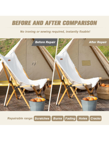 Parches de Reparación de Lona OAZ 10,16 x 200,66 cm Negro