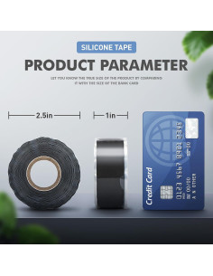 Cinta de Silicona Autoadhesiva CLAVICHORD 2.5cm x 4.57m Negra 2