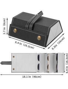 Estuche Organizador de Gafas de Sol Aubeco 3 Compartimentos 2