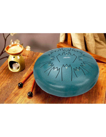 Tambor de Lengua de Acero 30,48 cm 13 Notas Nanrika Malaquita