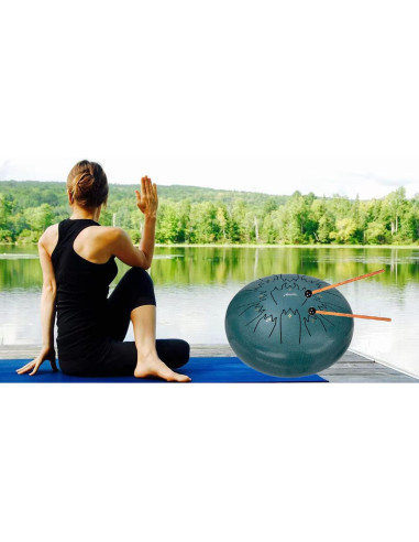 Tambor de Lengua de Acero 30,48 cm 13 Notas Nanrika Malaquita