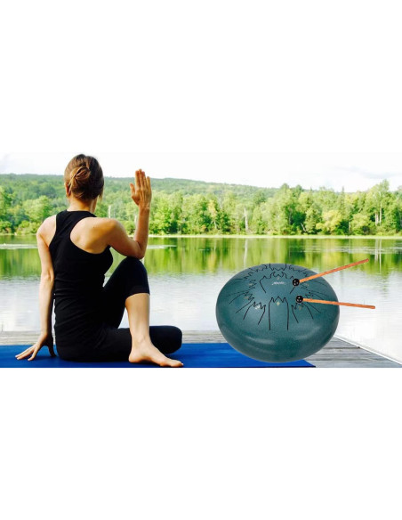 Tambor de Lengua de Acero 30,48 cm 13 Notas Nanrika Malaquita