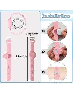 Paquete de 2 pulseras impermeables Tyanuzz para AirTag 2