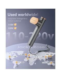 Plancha de Viaje Jack & Rose K1 100V-220V Compacta Negra 2