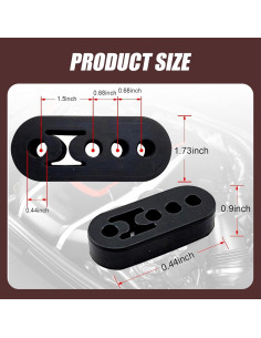Gancho de Escape de Silenciador Nomocale 2 Pcs Ajustable 2