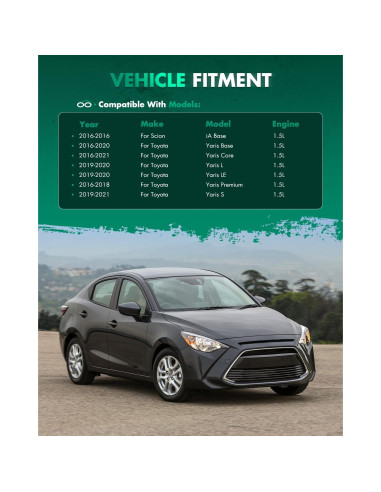 Alerón Trasero SCITOO Negro Mate para Toyota Yaris 2016-2021