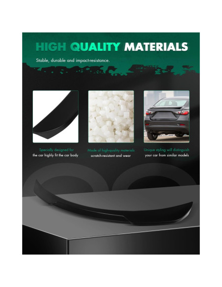 Alerón Trasero SCITOO Negro Mate para Toyota Yaris 2016-2021