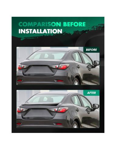 Alerón Trasero SCITOO Negro Mate para Toyota Yaris 2016-2021