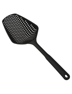 Cuchara Coladora Grande SEIWEI 34.5cm Negro para Pasta y Verduras
