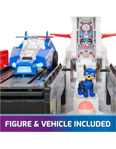 Base de Portaaviones HQ PAW Patrol con Chase y Vehículo