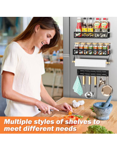 Estantes Magnéticos Bunoxea para Especias y Utensilios - 3 Paquete 2