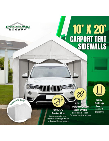 Paredes Laterales Carpa Canopy Caravan Domain 3.05x6.1m Blancas